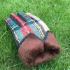 Fashion- Sanded Plaid PU Gloves Winter Gloves with Fingers Leather Gloves with Inside Fur Warm Winter Gift free shipping via Fedex DOM413