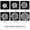 Silicone Stretch Suction Pot Lids Food Grade Fresh Keeping Wrap Seal Lid Pan Cover Nice Kitchen Accessories 6PCS/Set