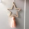 Estilo Nórdico Estrela de Wooden Star Chimes Kid Home Decoração Acessórios Arte Parede Pendurado Para Meninas Sala de estar Criança Dreamcatcher