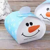 Рождественское украшение живота Santa Cookie Candy Box Kids Gift Smile Smile Smile Smile Snowman Boxes Newgege Party Supply Рождественский торт коробка