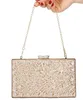 Borsa da sera vintage con diamanti Borse da sera da donna in pavone Borsa scintillante per borse a tracolla a catena da donna