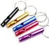 Mini Aluminum Whistle Dogs For Training With Keychain Key Ring Outdoor Survival Emergency Exploring Free shipping