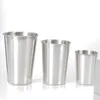 16oz Stainless Steel Beer Glass Outdoor Portable Metal Cup 500ml Small Wine Tumbler Hotel Drinking Utensils Free shipping