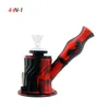 Waxmaid retail 9.3 inches glass bongs hookahs Multi Function 4 in 1 Honeycomb Silicone water pipe dab rigs comes with Nectar Collector US local stock