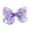 12 colori delle neonate Arcobaleno Unicorn arco hairclip 8cm colorata clip di capelli del nastro gli accessori dei capelli del bambino ST424