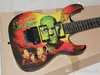 Gorąca wyprzedaż! Floyd Rose Karloff Themumumy Electric Gitara z czaszką głowicą wkładki, czarne sprzętowe, oferta dostosowana