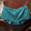 Mise à jour Sexy dentelle culotte fleur marguerite sous-vêtements boxeurs taille basse femme lingerie culotte sous vêtements slips