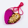 Bling Paillettes Double Couleur Coeur D'amour Enfants Épaule Coin Sac Filles Mini Messenger Sac Mignon Garçons Porte-Monnaie Enfants Sacs À Main