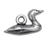 Fascini del pendente animale della lega dell'anatra sveglia di colore argento antico 3D 50 pz / lotto Trasporto di goccia AAC777