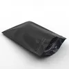 100 st matt svart liten aluminiumfolie zip lås plastpåsar lukt bevis ört pulver värme tätbar platt ziplock väska påse281u