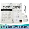 Adaptador Noosy com pino de ejeção 4 em 1 conversor de cartão SIM Nano Micro padrão para celular Samsung 1000pcs5130824