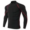 Casual Sneldrogend Running Shirt Mannen Bodybuilding Sport T-shirt Lange mouw Compressie Top Gym T-shirt Mannen Fitness strak Rashgard