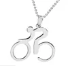 Stainless Steel Punk Bike Pendant Necklace for Men Women Body Building Bicycle Sports Jewelry Nice Gifts Cool Cycling Necklaces