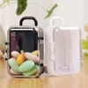 Boîte à dragées de mariage en plastique acrylique transparent, Mini valise de voyage à roulettes, boîte à bonbons, cadeaux de réception-cadeau pour bébé, fournitures de décoration de Table de fête