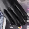 Novas Luvas de Chegada Mulheres Senhora Luvas de Couro Preto Outono Inverno Quente Coelho Fur Mittens Guantes Mujer GB1329