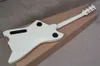 Wholesale Unusual Shaped White electric guitar with Rosewood Fretboard,Gold Binding,Gold Hardware,Can be customized