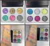 Nieuwe schoonheid glazen 6 kleur diamant glitter oogschaduw waterdicht natuurlijk geperst glitters regenboog oogschaduw palet make-up cosmetica