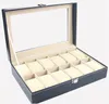 Faux Leather Watch Box Display Case Organizer 12 slots smycken lagring box238u