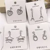 Mix rhinestone Earrings crystal cute discount flower swan star Love heart earrings wholesales Jewelry for girl women gift DHL free