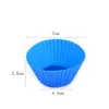 Silikon-Muffin-Cupcake-Backformen-Kuchen-Becher-bunte runde Form-Backformen-Form-Kasten-Backen-Schalen-Form-Werkzeuge HHA1302