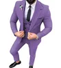 Yeni Varış Bej Erkekler 3 Parça Takım Slim Fit Erkekler Düğün Smokin Pik Yokel Tek Düğmesi Blazer Resmi İş Suit Jacket Pants Ve200D