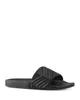 Cruise 2020, sandalias de goma Matelasse negras unisex para hombre y mujer, zapatillas de playa planas, plantilla de goma moldeada