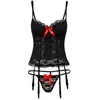 Vendi Lingerie sexy Donna Set intimo superiore Lingerie erotica sexy Indumenti da notte in pizzo Indumenti da notte erotici Taglie forti M L XL XXL XXXL1264f