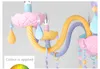 DX Coloré Lustre En Cristal Macaron Couleur Droplight Enfants Chambre Lampe Creative Fantasy Luminaire Vitrail Lustre