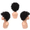 Brazilian Curto Humano Cabelo Perucas Para Mulheres Negras Cor Natural Remy Glueless Bob Curly Pixie Cut Wig