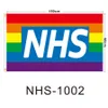 Grazie NHS Flag UK Il Regno Unito Arcobaleno 2020 Lettera stampata 90 * 150 cm Poliestere Home Banner Bandiere LJJO7928