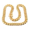 8 10 12 14 16 18mm 18-30inches Miami Cuban Link Gold Chain Hip Hop Jewelry Thick Stainless Steel Necklace277p