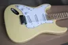 Left Handed Milkyellow Electric Guitar with Scalloped Maple FretboardWhite PickguardCan be Customized as Request5045106