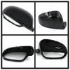 Black For VW GOLF 5 V MK5 GTI Jetta Passat B5.5 B6 EOS Sharan Superb Side Wing Rear View Mirror Cover Replacement Caps Shell