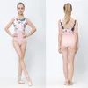 Różowy Drukowanie Balet Dance Leotards Kobiety 2019 New Arrival Summnastics Gimnastyka Dancing Costume Dorosły Wysokiej Jakości Baletu Leotard