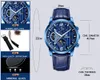 Tevise New Fode Men Automatic Watch Lederband wasserdichte Sportuhr Luxuxry Moon Phase Datum Mechanische Armbandwatch3651389