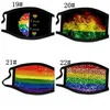 LGBT Gay 3d Drukowanie maski maski maski poliester wielokrotnego użytku Out Drzwi Sportowe Maski Jazda Moda Rainbow Geusable Usta Maski LJJK2339