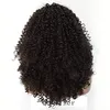 Mongolian Afro kinky curly hd front human hair wigs with bang fringe 180% Density pre plucked 360 lace frontal wig 22inch diva1