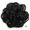 Sintético Twist Parte de cabelo Scrunchie Falso Curly Bun Elastic Band Updo Braidal Cabelo Piece Brown Cor Loira Sintético Top Nó Para Mulher