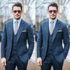 Популярные две кнопки Groom Wear 3 шт. Пик отворотом Мужчины Свадебные смокинги Высококачественный пиджак (куртка + жилет + брюки)