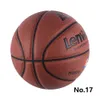 17 Designs Högkvalitativ officiell storlek 5 6 7 PU Läder Basketbollar Partihandel Basketballfri med nätväska + nål