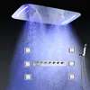 Robinets de douche thermostatiques de luxe Salle de bains LED Panneau de douche de plafond Multi Fonctions Pomme de douche à effet de pluie avec corps de massage Jet241s