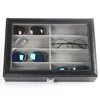 8-bit glasses case sunglasses case glasses storage box through the portable collection display box Velvet box contracted