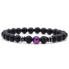 Bracelet en agate noire mate pour hommes et femmes, bracelet sauvage simple et populaire, de tempérament, nouveaux produits 2019