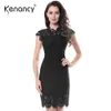 Party Spitze Kleid Frauen Elegant Sleeveless Floral Wimpern Spitze Bodycon Bleistift Büro Vestidos Silm 4 Farben Kleidung Neu