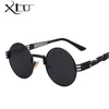 Steampunk Sunglasses Hommes Femmes Metal Wrapyeglasses Round Shades Designer Sun Verres Miroir Haute Qualité UV400