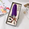 Retro Classical Fountain Pen Feather Dip pen European Writing Pen Ink Bottle Set English Calligraphy Stationery Gift Box 000