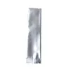 100st 3,5x15cm 4 färger Aluminiumfolie Värmeförsegling Packaging Bag Open Top Snack Tea Details Vakuum Förvaring Pouch Mylar Fold Food Packing Väskor