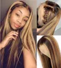 Celebrity Lace Front Wigs Two Tone Ombre Highlight Straight 10a Malaysian Virgin Human Hair Full Lace Wigs For Black Woman Express2825962