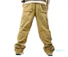 卸売ファッションメンズカーゴパンツ緩いオーバーオール男性カジュアルマルチポケットレジャージーンズヒップホップスケート大型サイズ