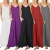 Mode sommar ärmlös mode sexig avslappnad stretch klänningar 2019 kvinnor kväll fest strand solid maxi klänning kvinnlig vestidos kläder